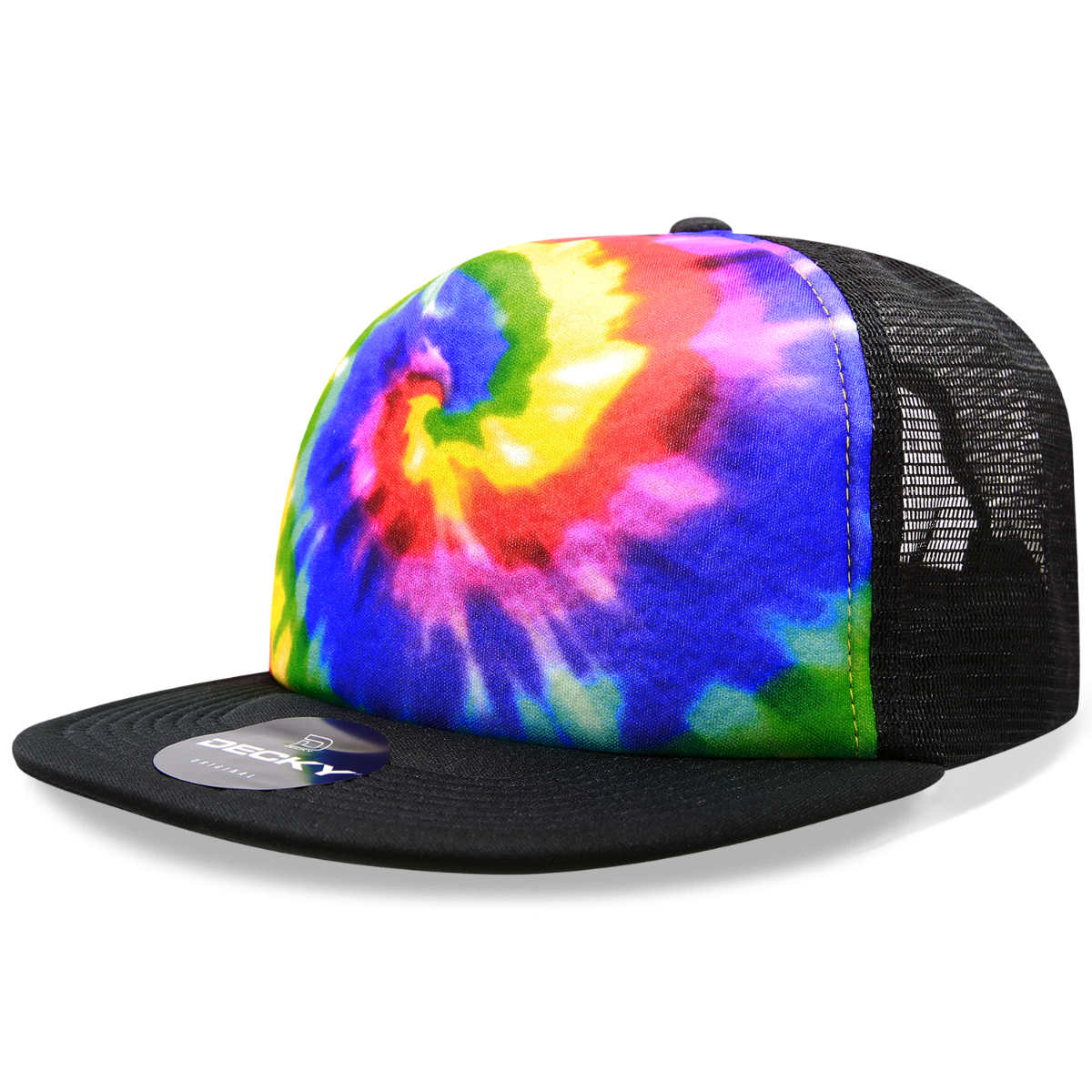 Decky - 5 Panel High Profile Structured Tie Dye Trucker - 1079