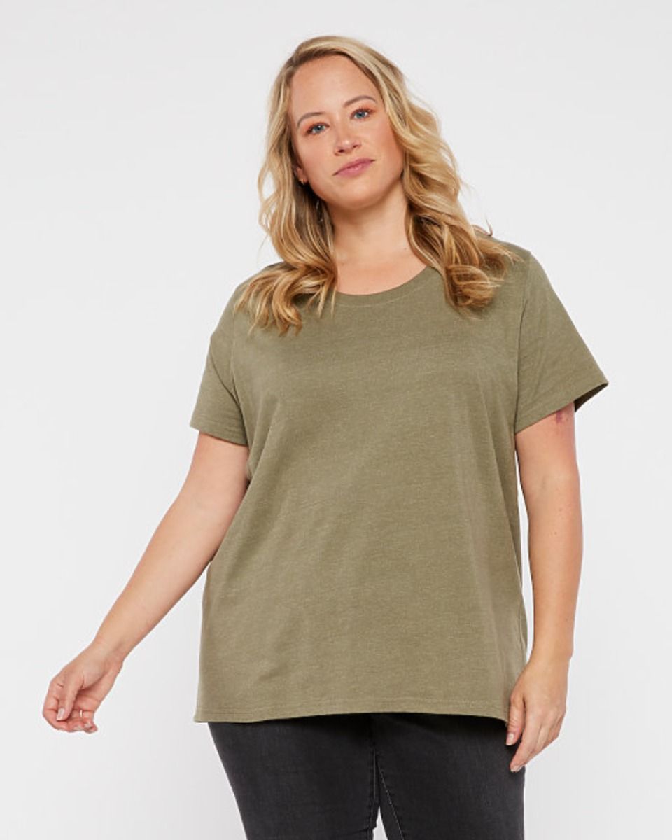 LAT APPAREL - Ladies' Curvy Fine Jersey Tee - 3816