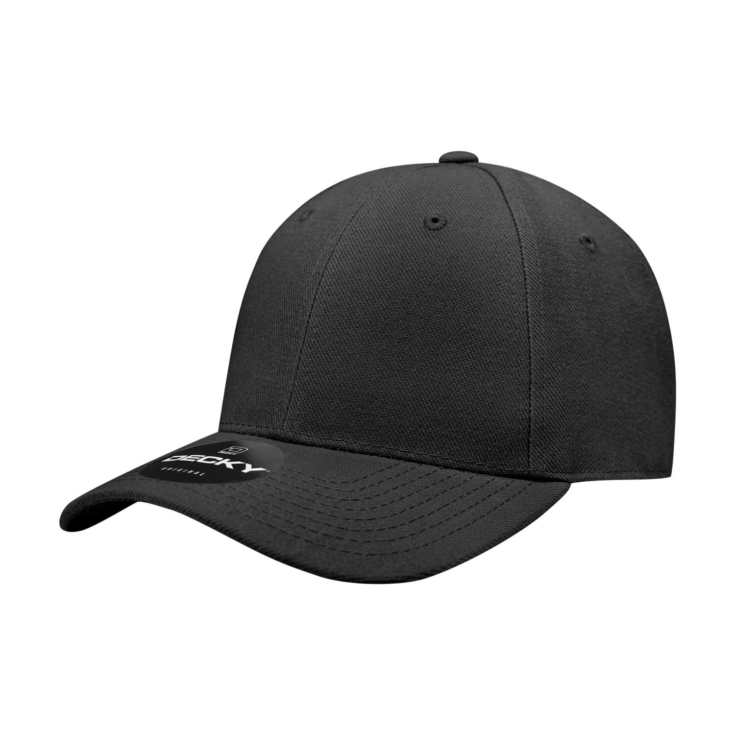 Decky - 6 Panel High Profile Structured Acrylic/Polyester Fitted - 402