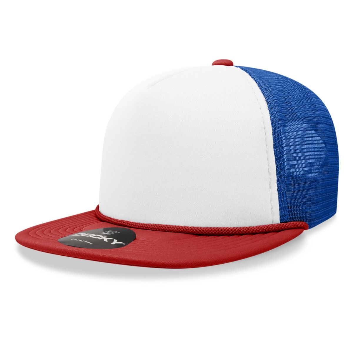 Decky - 5 Panel High Profile Structured Foam Trucker - 6026