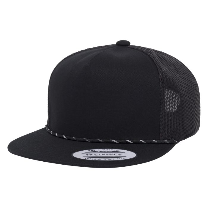 Yupoong - 5 Panel Classic Mesh Trucker w/ Rope - 6006BD