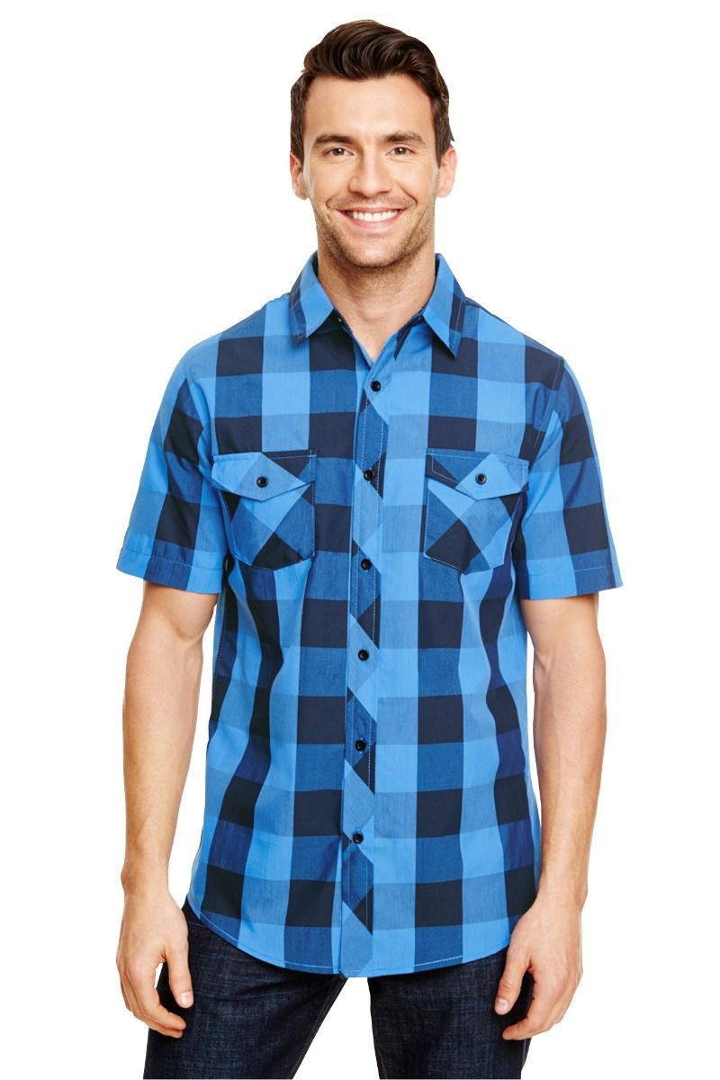 Burnside - Men's Buffalo Plaid Short Sleeve Shirt - B9203