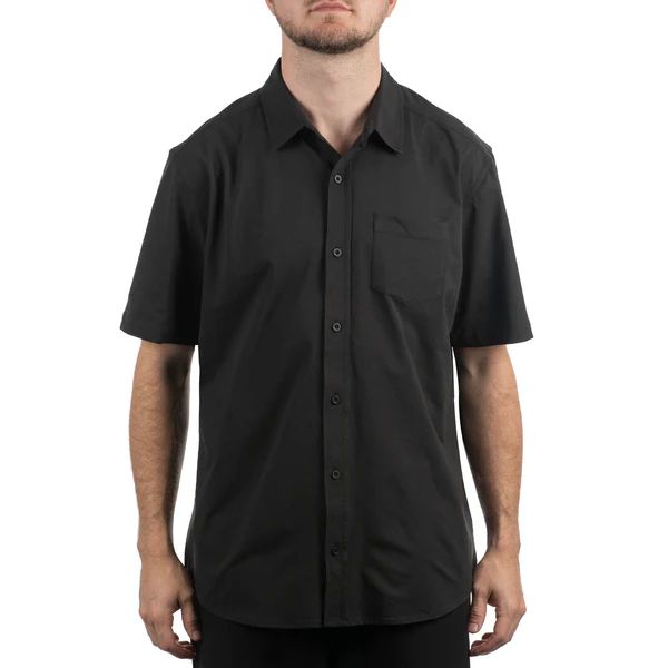 Burnside - Men's Perforated Woven Short Sleeve Shirt - B9217