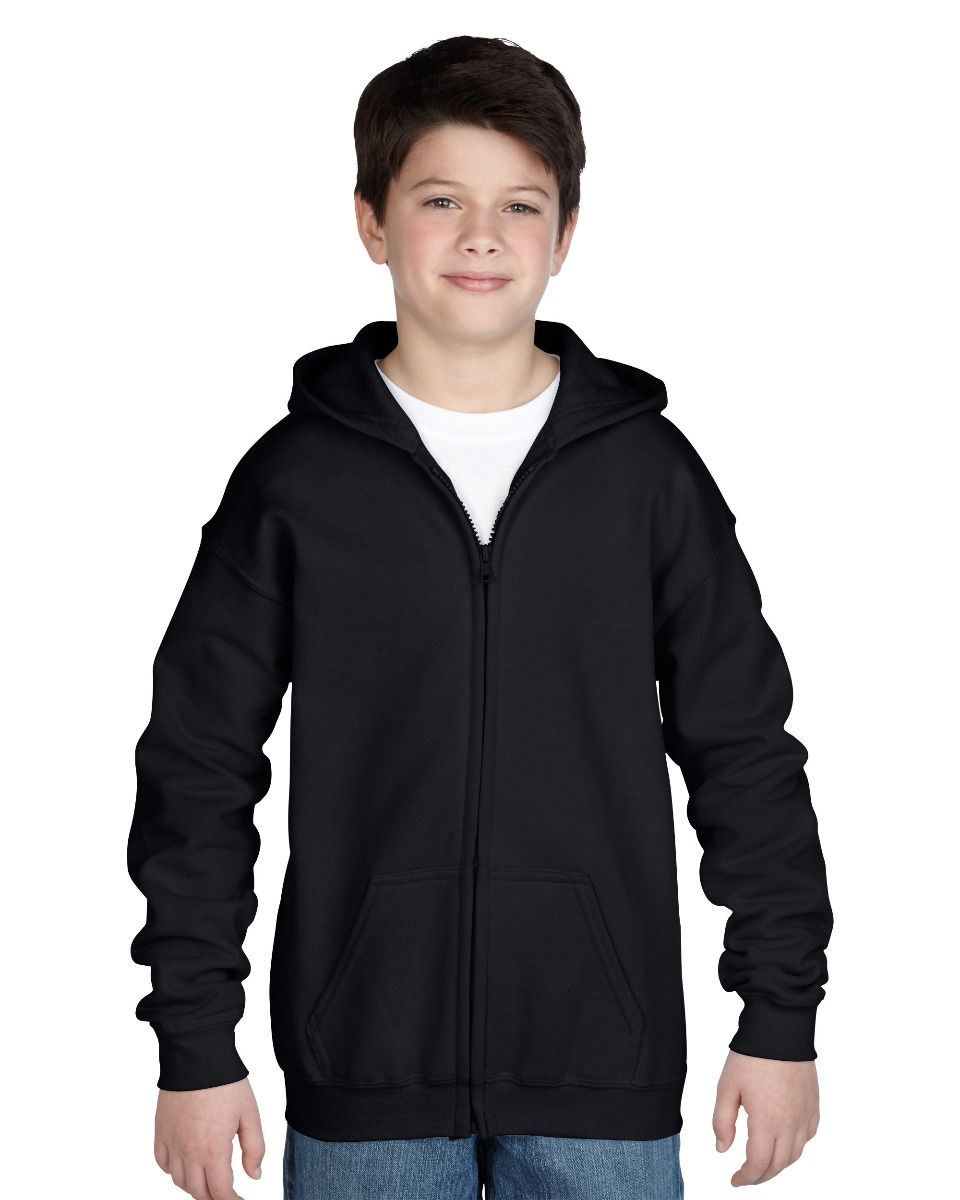 Gildan - Youth Heavy Blend Full Zip Hooded Sweatshirt - 18600B