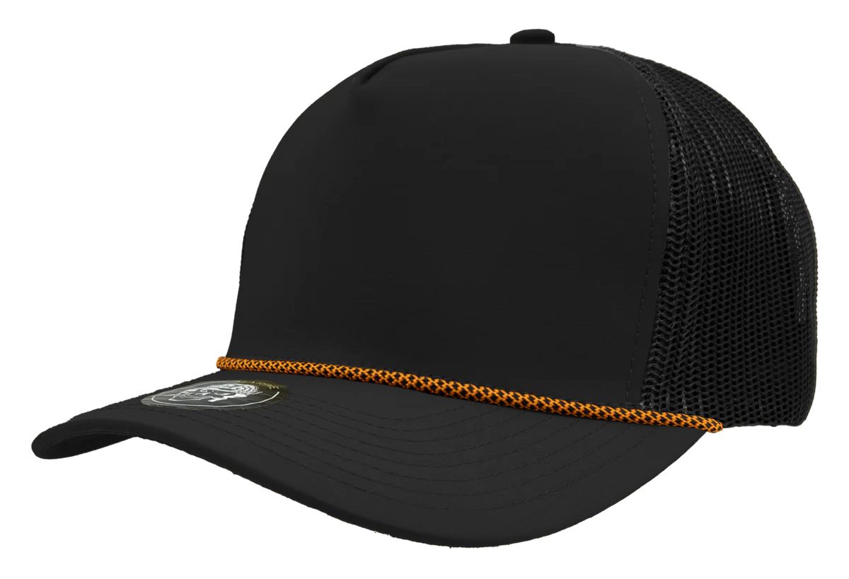 ZAPPED HEADWEAR - 5 Panel Medium Profile Snapback w/ Rope - MARINE R+