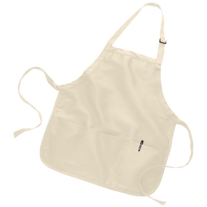 Q-TEES - Med-Length Apron with Pockets - Q4250